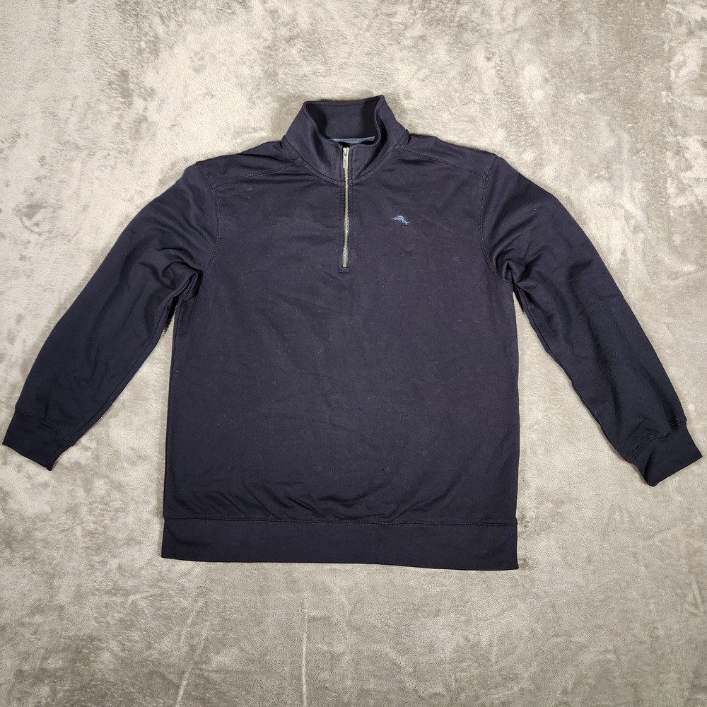 Tommy Bahama Pullover Kids XL 18-20 TJXCT05934 Navy Blue Quarter-Zip EUC